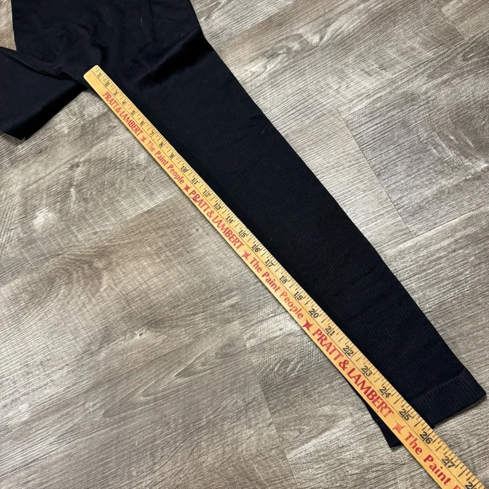 OQQ Black Ribbed Jumpsuit Size Medium